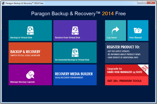 free paragon backup and recovery